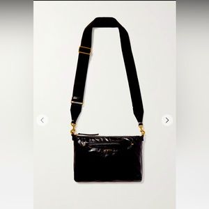Isabel Marant Nessah crinkled glossed-leather shoulder bag